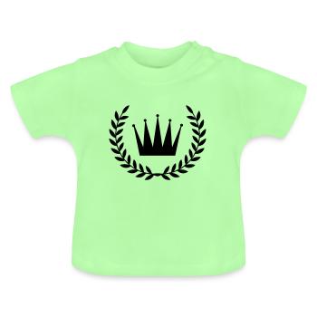 couronne couronne de laurier - T-shirt bio col rond Bébé - vert menthe - Devant