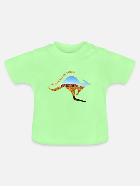 australien 3 - Baby Bio-T-Shirt mit Rundhals - Mintgrün