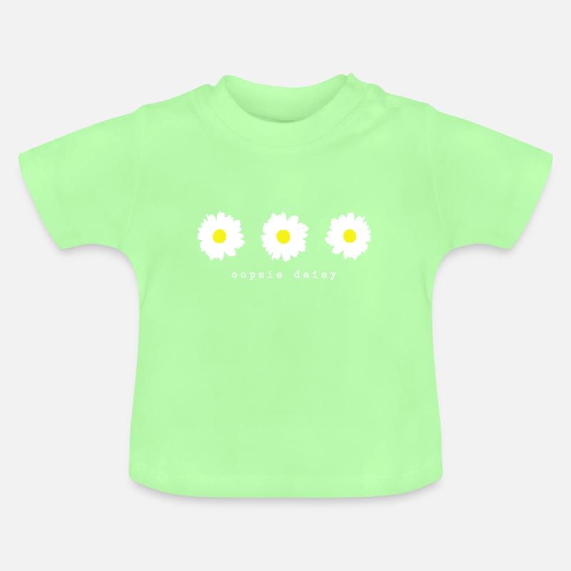 oopsie daisy.² - Baby Bio-T-Shirt mit Rundhals - Mintgrün
