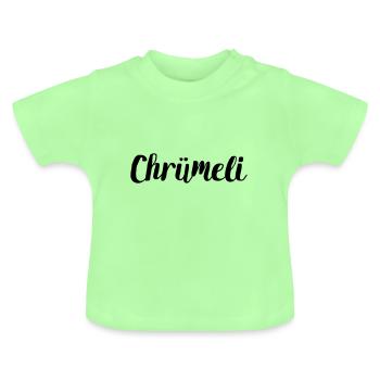 Schweizerdeutsch Kosename Baby Chrümeli - Baby Bio-T-Shirt mit Rundhals - Mintgrün - Vorne