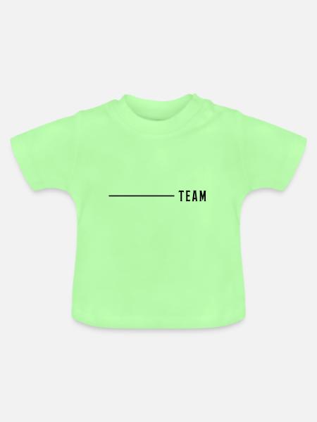 team strich - Baby Bio-T-Shirt mit Rundhals - Mintgrün