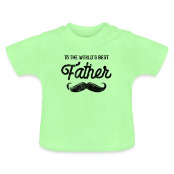 Weltbester Papa - Baby Bio-T-Shirt mit Rundhals - Mintgrün - Vorne