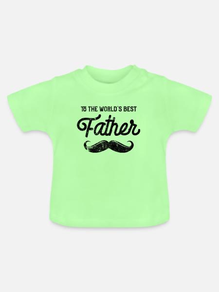 Weltbester Papa - Baby Bio-T-Shirt mit Rundhals - Mintgrün