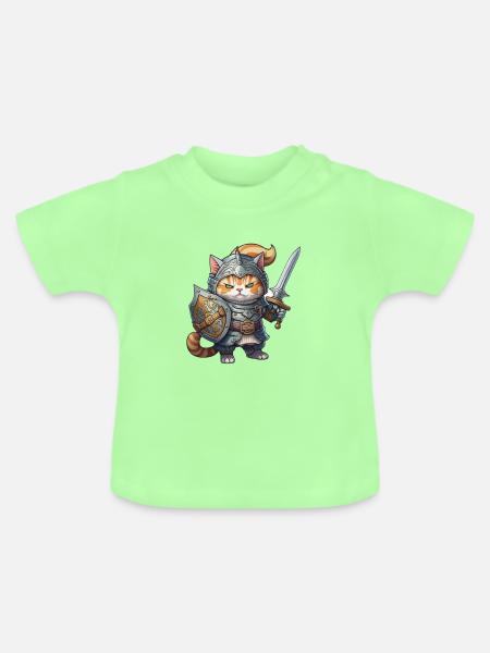 TAPFERE KATZE - Baby Bio-T-Shirt mit Rundhals - Mintgrün