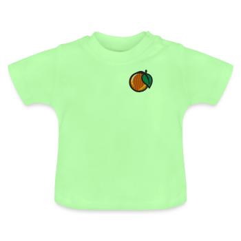 Orange - Baby Organic T-Shirt with Round Neck - mint green - Front