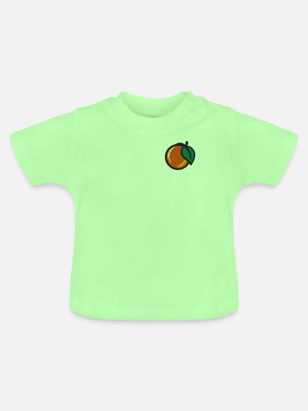 Orange - Baby Bio-T-Shirt mit Rundhals - Mintgrün