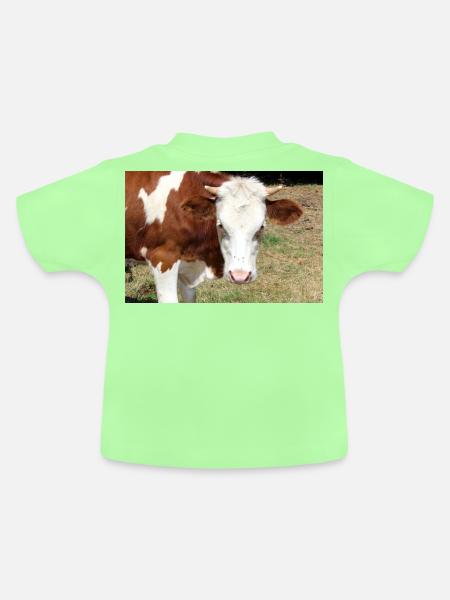 Kuh Poster - Baby Bio-T-Shirt mit Rundhals - Mintgrün