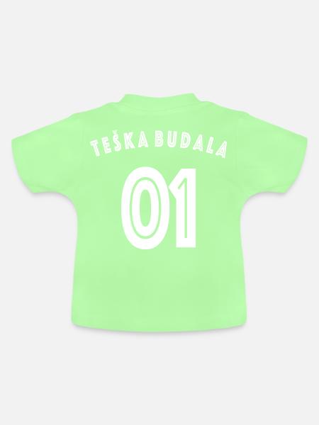 Teška Budala - Baby Bio-T-Shirt mit Rundhals - Mintgrün