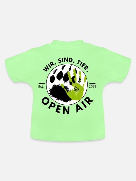 OPEN AIR LOGO - Baby Bio-T-Shirt mit Rundhals - Mintgrün
