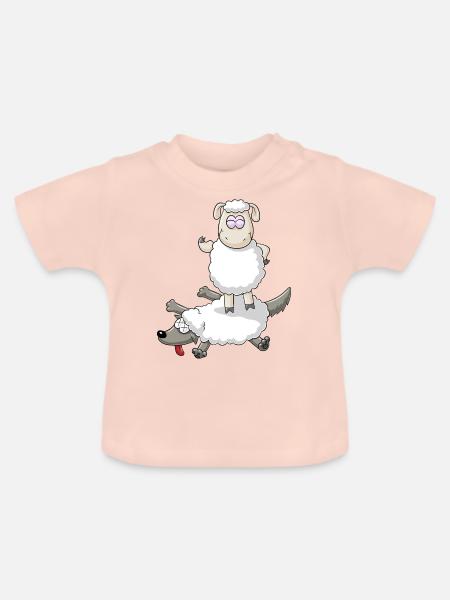 Sieg der Schafe - Baby Bio-T-Shirt mit Rundhals - Kristallrosa