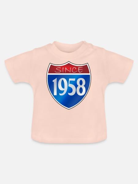 Since 1958 - Baby Bio-T-Shirt mit Rundhals - Kristallrosa