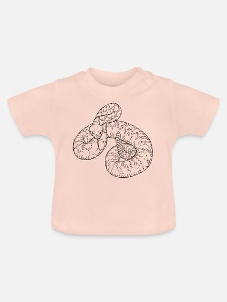 Klapperschlange - Baby Bio-T-Shirt mit Rundhals - Kristallrosa