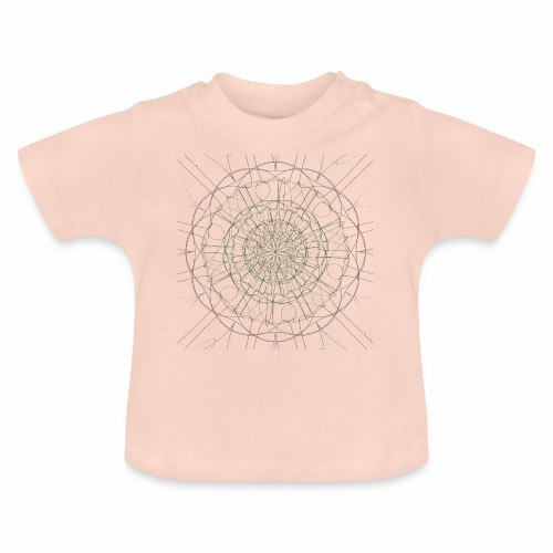Mandala - Vauvan luomu-t-paita, jossa pyöreä pääntie