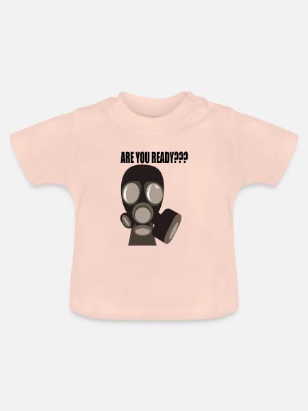Are you ready??? - Baby Bio-T-Shirt mit Rundhals - Kristallrosa
