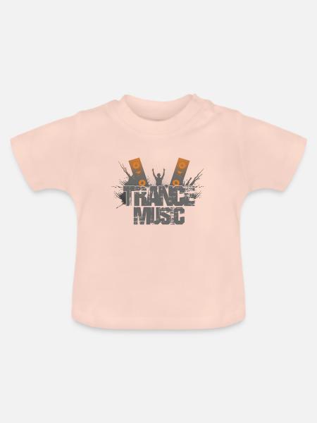Trance Musik DJ - Baby Bio-T-Shirt mit Rundhals - Kristallrosa