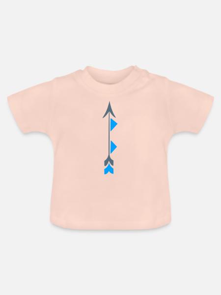 Bogenpfeil traditionelle Zeichnung - Baby Bio-T-Shirt mit Rundhals - Kristallrosa