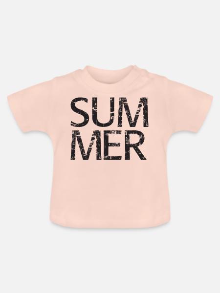 SUMMER - Baby Bio-T-Shirt mit Rundhals - Kristallrosa
