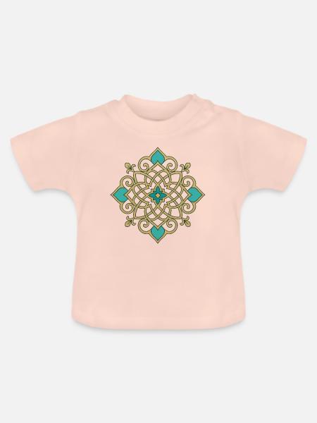 Orientalisches Muster - Baby Bio-T-Shirt mit Rundhals - Kristallrosa