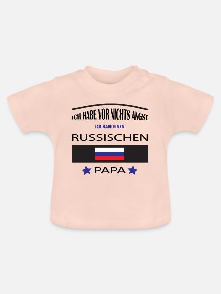 RUSSISCHER PAPA - Baby Bio-T-Shirt mit Rundhals - Kristallrosa