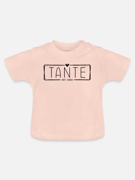 Tante Est. 2026 - Baby Bio-T-Shirt mit Rundhals - Kristallrosa