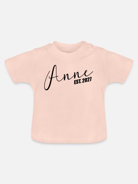 Türkische Mama Anne 2027 - Baby Bio-T-Shirt mit Rundhals - Kristallrosa