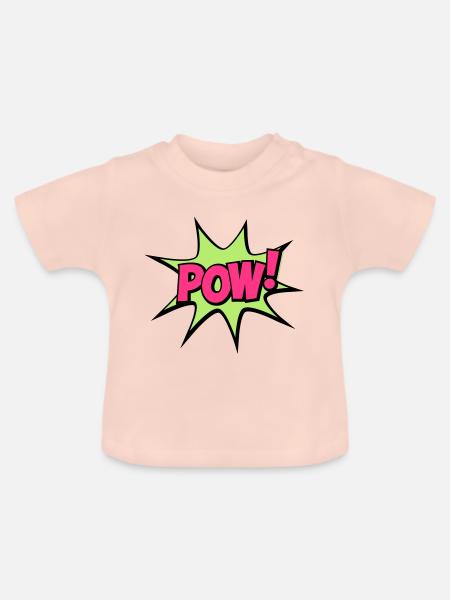 POW - Baby Bio-T-Shirt mit Rundhals - Kristallrosa