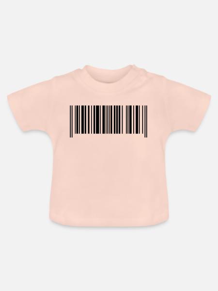 Barcode hergestellt in Frankreich - Baby Bio-T-Shirt mit Rundhals - Kristallrosa