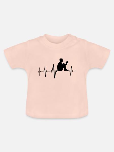 Lesen, Reading, Romane Geschenke - Baby Bio-T-Shirt mit Rundhals - Kristallrosa