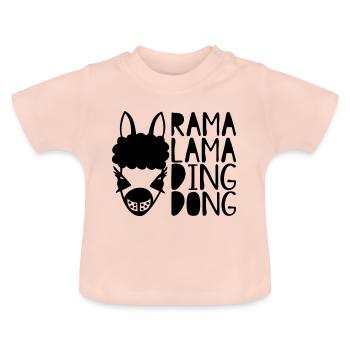 rama dong ding Dalai - T-shirt bio col rond Bébé - rose cristal - Devant
