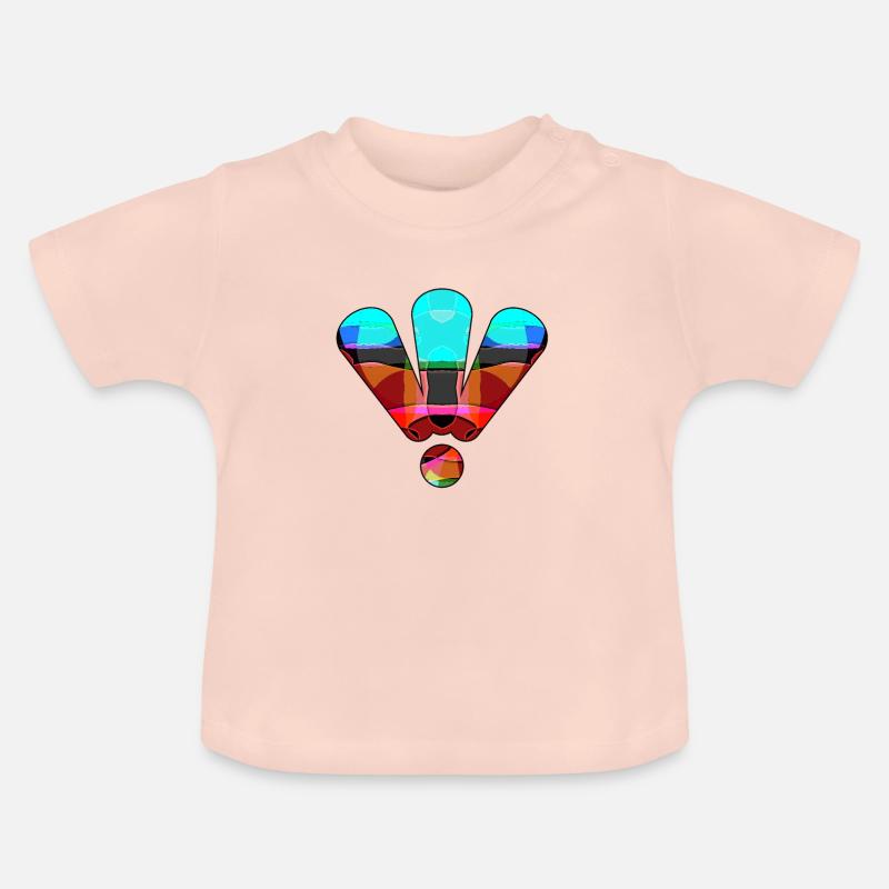 3 points d'exclamation colorés - T-shirt bio col rond Bébé - rose cristal