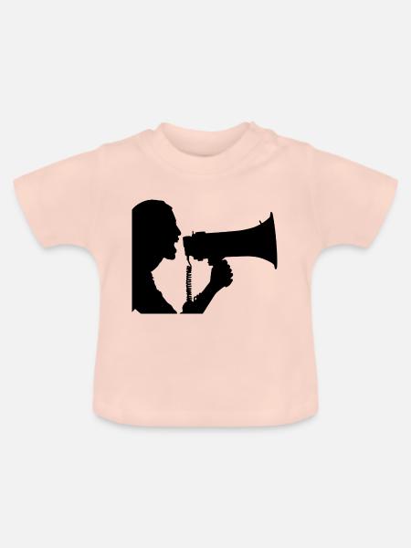 Megaphon - Baby Bio-T-Shirt mit Rundhals - Kristallrosa
