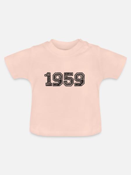 1959 - Baby Bio-T-Shirt mit Rundhals - Kristallrosa