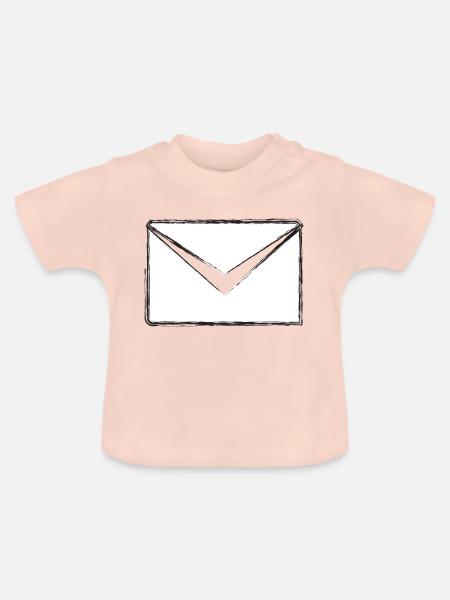 Briefumschlag - Baby Bio-T-Shirt mit Rundhals - Kristallrosa
