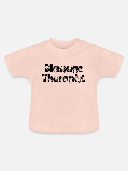 massage therapist - Baby Bio-T-Shirt mit Rundhals - Kristallrosa