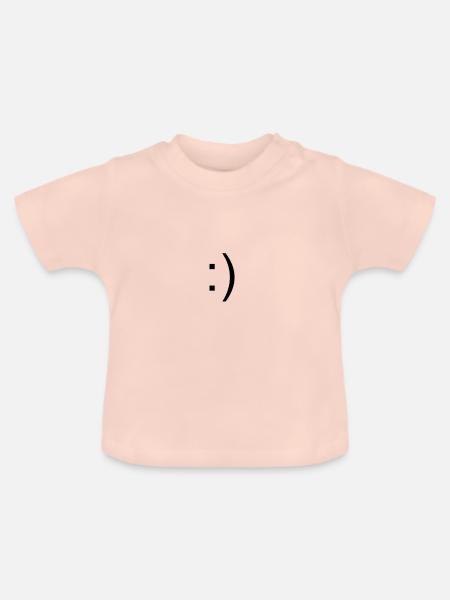 Smile - Baby Bio-T-Shirt mit Rundhals - Kristallrosa