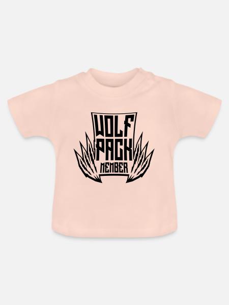 Team Wolf Pack - Baby Bio-T-Shirt mit Rundhals - Kristallrosa