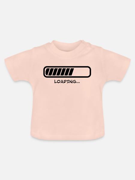 Ladebalken Aufladen Warten - Baby Bio-T-Shirt mit Rundhals - Kristallrosa