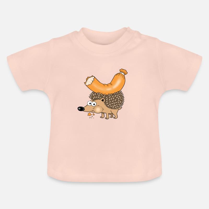 Bockwurstigel - Baby Bio-T-Shirt mit Rundhals - Kristallrosa