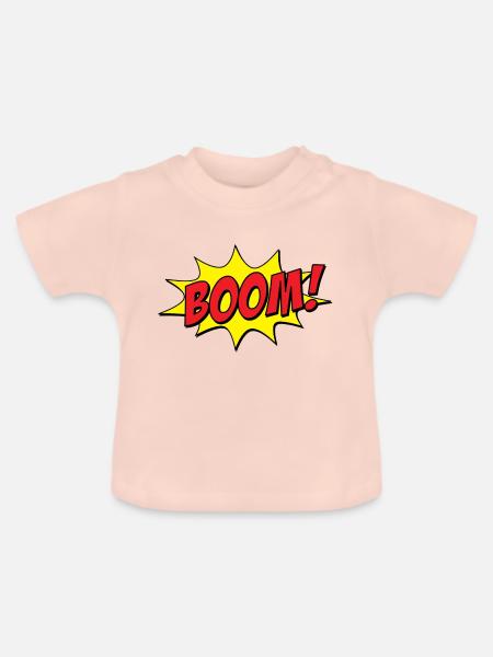Boom! - Baby Bio-T-Shirt mit Rundhals - Kristallrosa