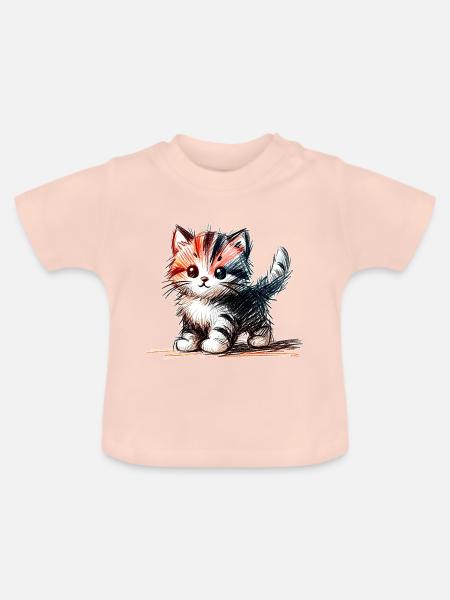 Kätzchen - Baby Bio-T-Shirt mit Rundhals - Kristallrosa