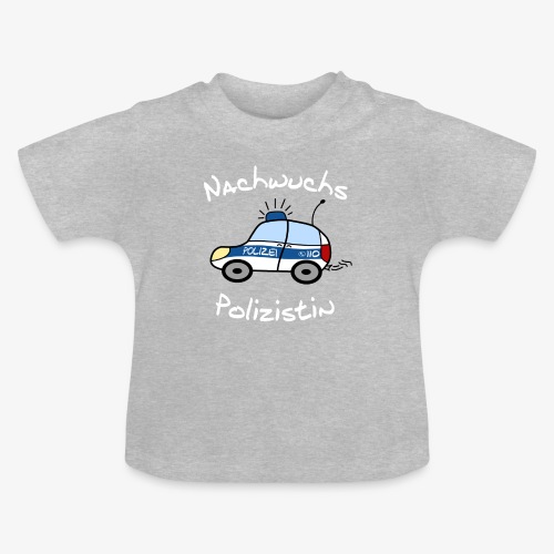 nachwuchs polizistin weiss - Baby Bio-T-Shirt mit Rundhals