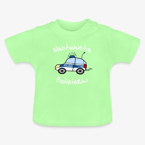 nachwuchs polizistin weiss - Baby Bio-T-Shirt mit Rundhals