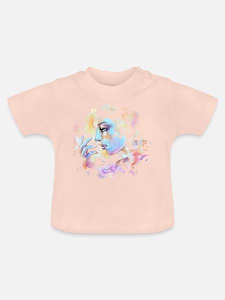 NEBEL TRAUM - Baby Bio-T-Shirt mit Rundhals - Kristallrosa