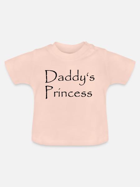 Daddys Princess - Baby Bio-T-Shirt mit Rundhals - Kristallrosa