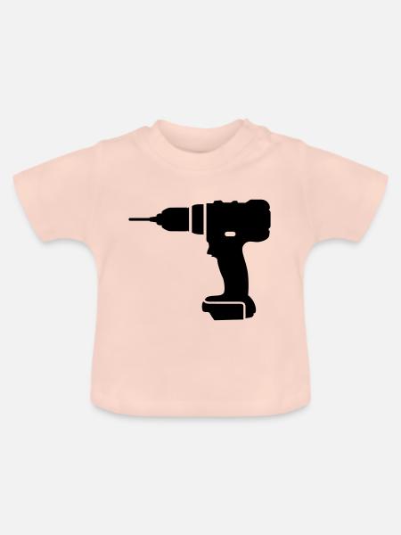 Werkzeuge - Baby Bio-T-Shirt mit Rundhals - Kristallrosa