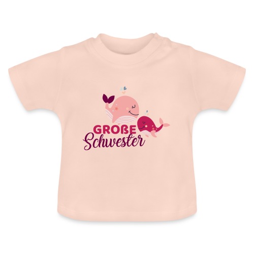 Wale - große Schwester - Baby Bio-T-Shirt mit Rundhals