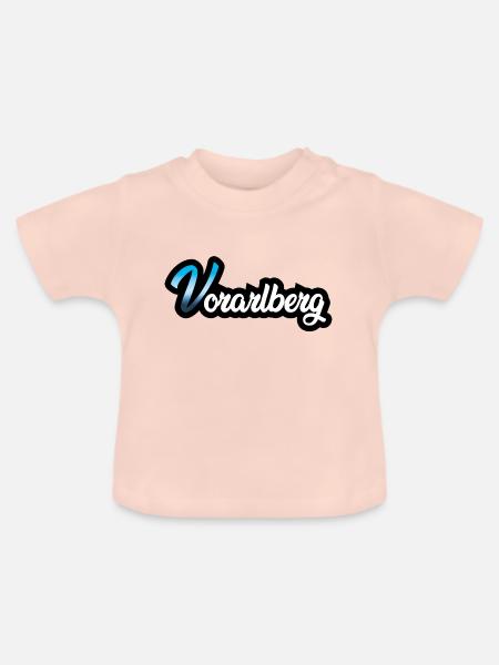 Vorarlberg fett - Baby Bio-T-Shirt mit Rundhals - Kristallrosa