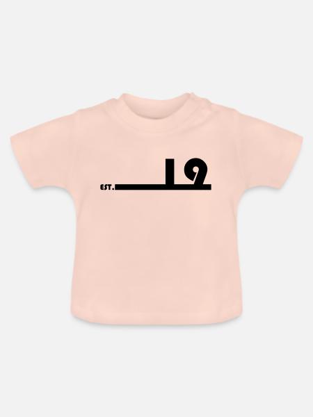 19_Black - Baby Bio-T-Shirt mit Rundhals - Kristallrosa