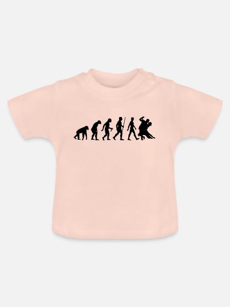 Evolution Tanzen - Baby Bio-T-Shirt mit Rundhals - Kristallrosa