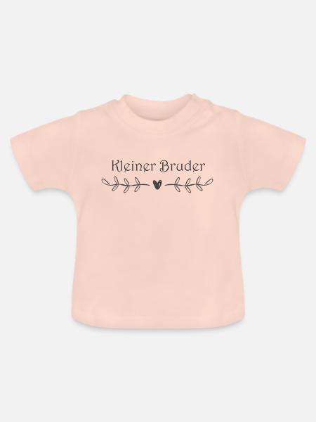 Kleiner Bruder - Baby Bio-T-Shirt mit Rundhals - Kristallrosa